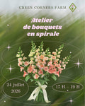 Atelier de bouquet en spirale