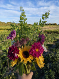 flower bouquet held in hand